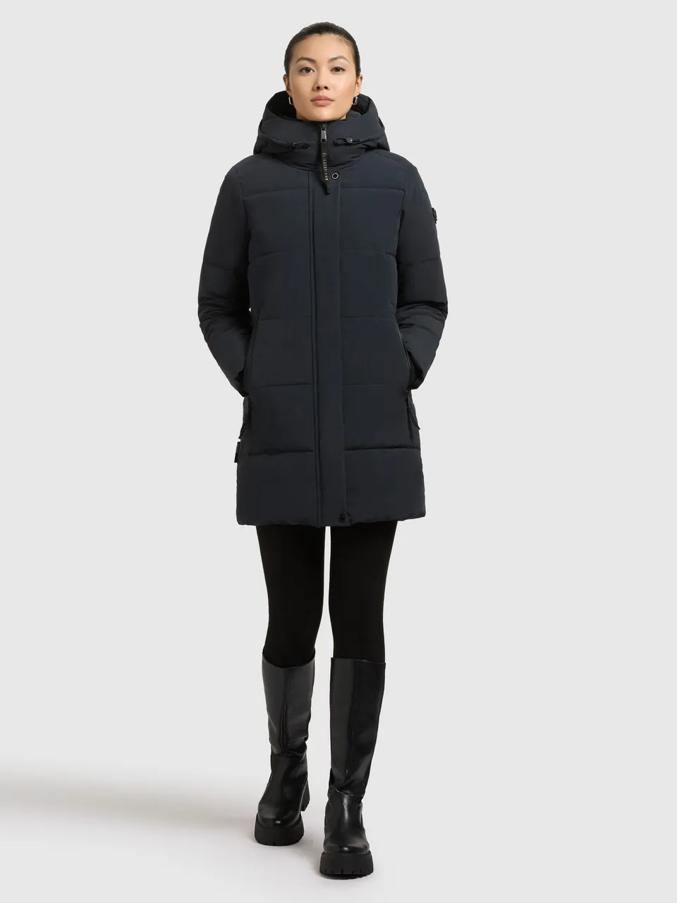 khujo-jacke-tilla-port-blue-wattierte-damen-winterjacke-regular-fit image 1