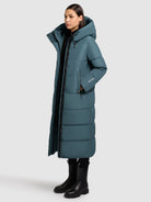 khujo-coat-soulani4-dim-blue-damen-steppmantel-wadenlang-mit-kapuze image 2