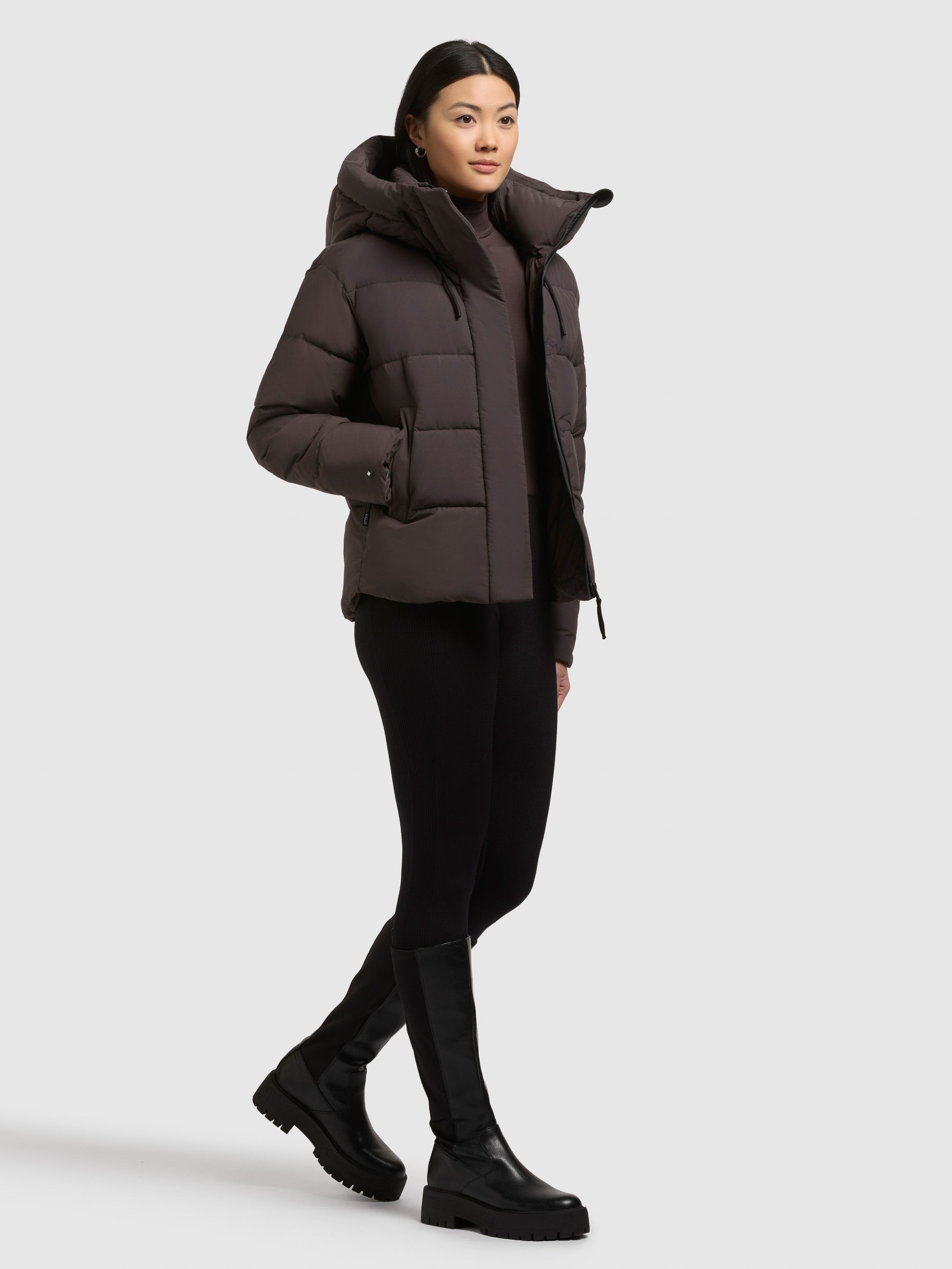 khujo-jacke-valina2-moody-plum-wasserabweisende-damen-steppjacke-loose-fit image 2