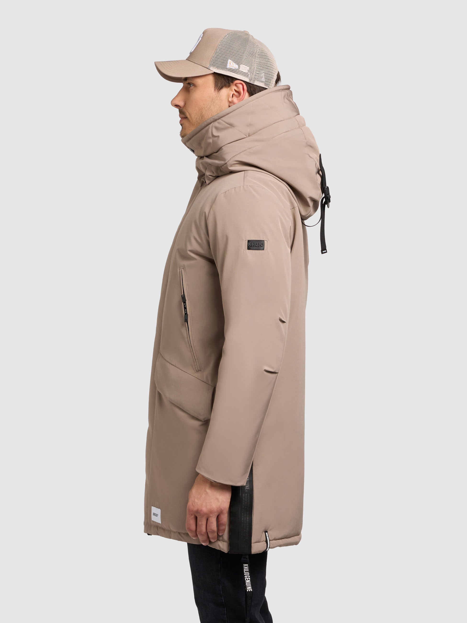 khujo-mantel-dachs-greige-urbaner-parka-kurzmantel image 5