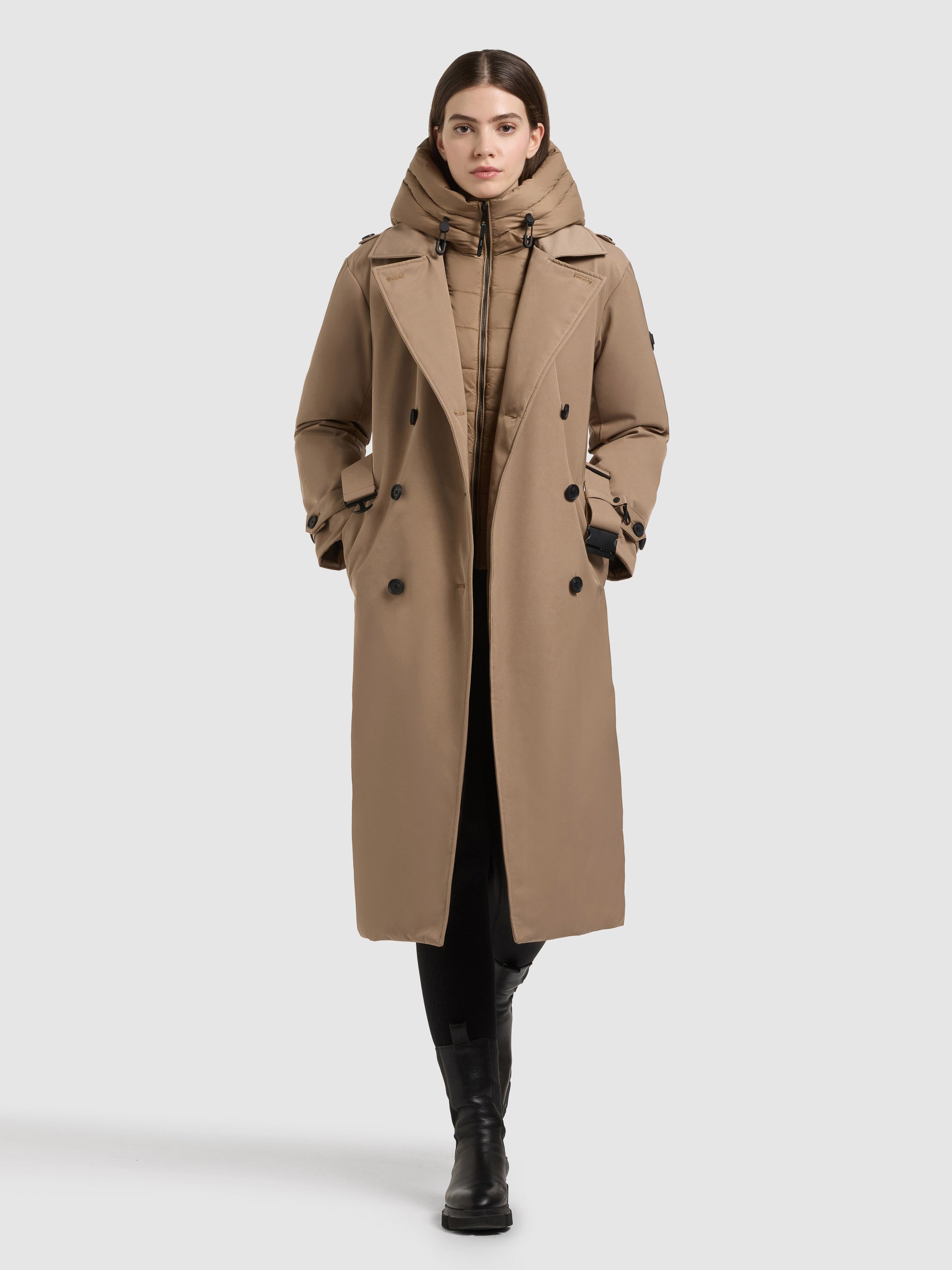khujo-mantel-elena3-cookie-beige-2in1-knielanger-damen-trenchcoat-mit-steppeinsa image 6