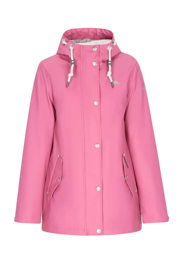 schmuddelwedda-damen-regenjacke-mit-kapuze-und-druckknopfleiste image 1