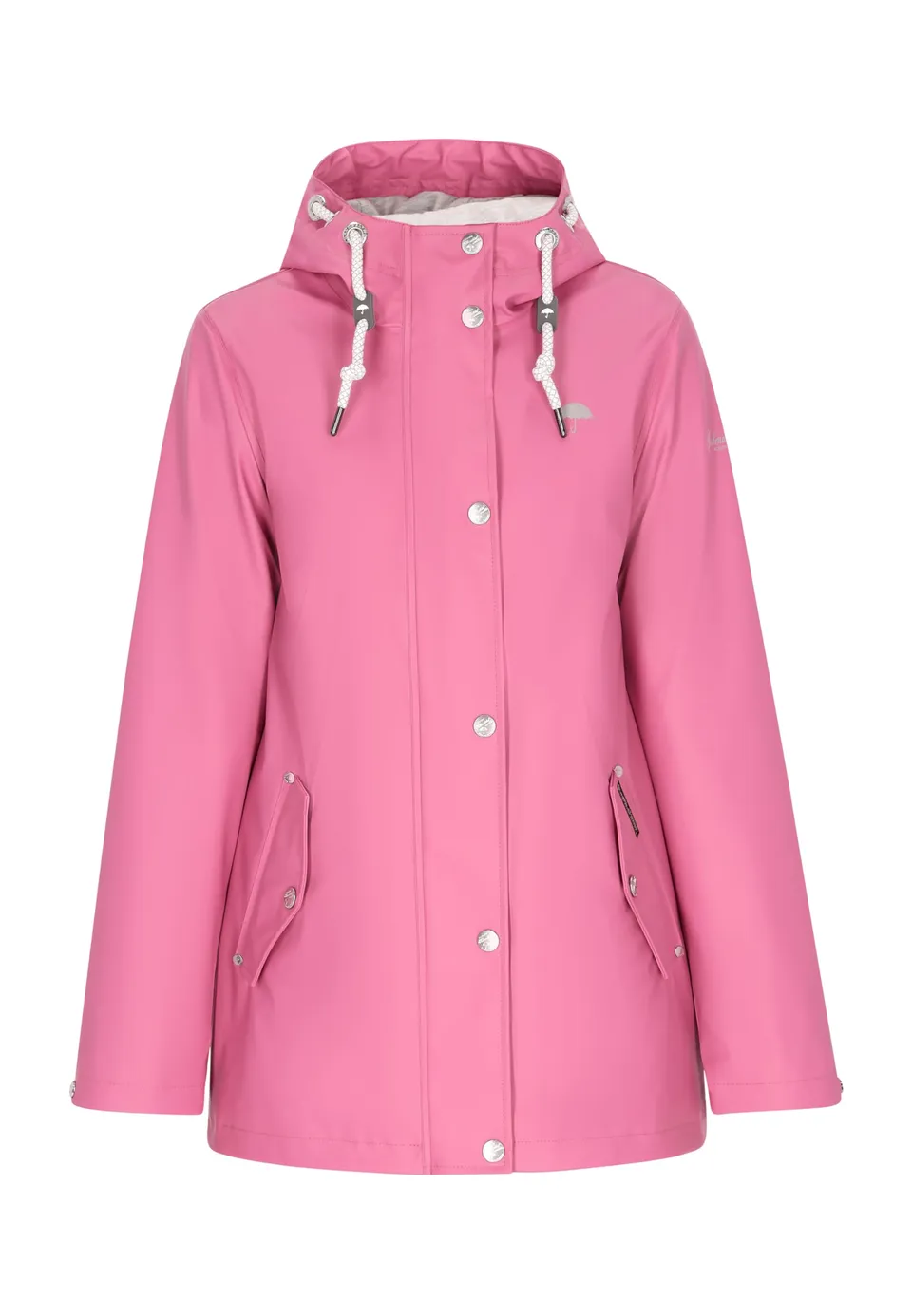 schmuddelwedda-damen-regenjacke-mit-kapuze-und-druckknopfleiste image 1