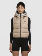 khujo-rina-steppweste-beige-kurz-mit-kapuze image 4