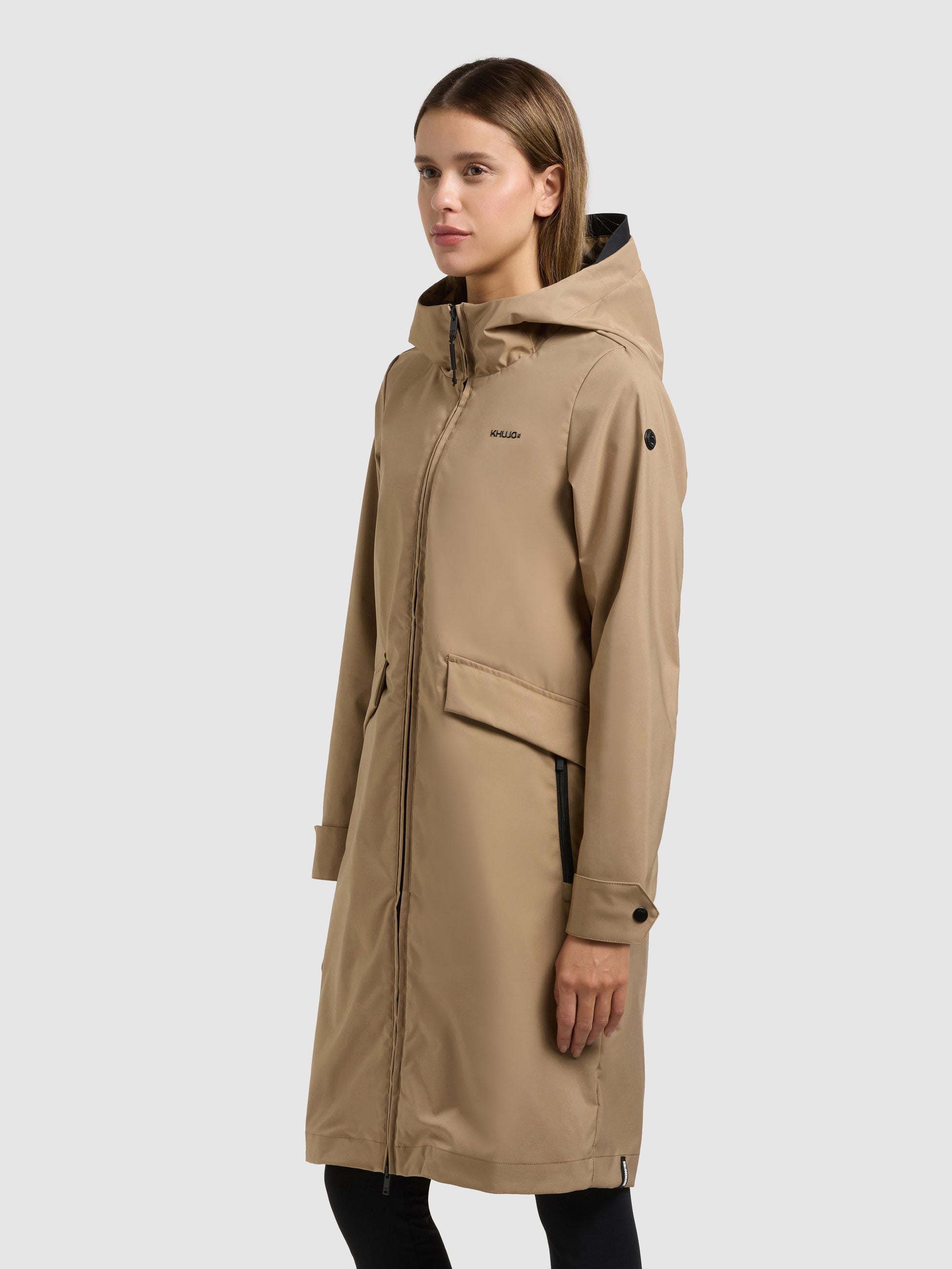 khujo-jacke-femke2-wasserdichter-parka-in-dark-beige-im-slim-fit image 5