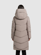 khujo-jange2-matt-damen-mantel-matt-greige-knielanger-wintermantel-loose-fit image 3