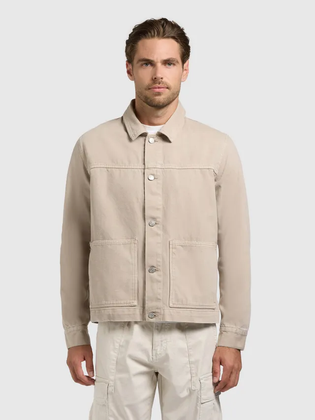 khujo-barto-jeansjacke-greige-aus-baumwoll-denim image 1