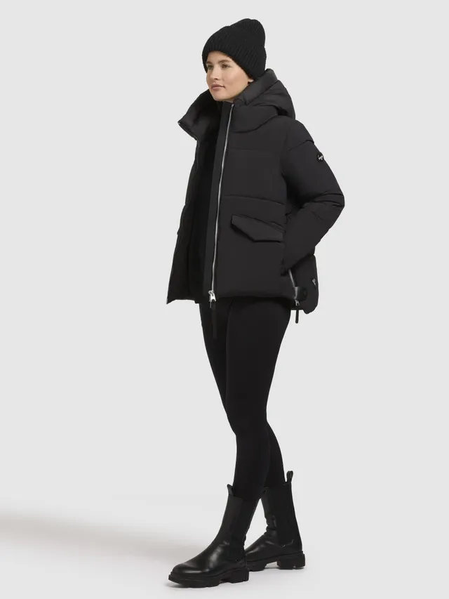 khujo-jacke-tira-schwarz-kapuzenjacke-damen-gesteppt image 1
