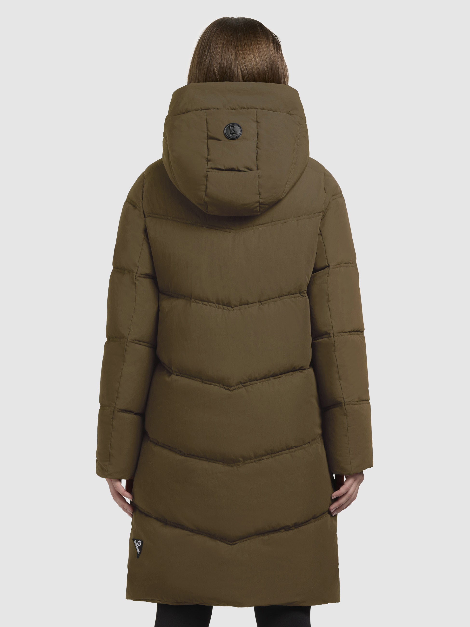 khujo-graya-damen-kurzmantel-khaki-regular-fit-mit-kapuze image 3