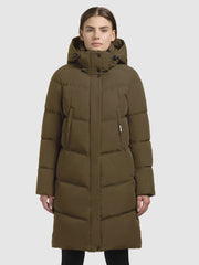khujo-graya-damen-kurzmantel-khaki-wattiert-regular-fit image 8