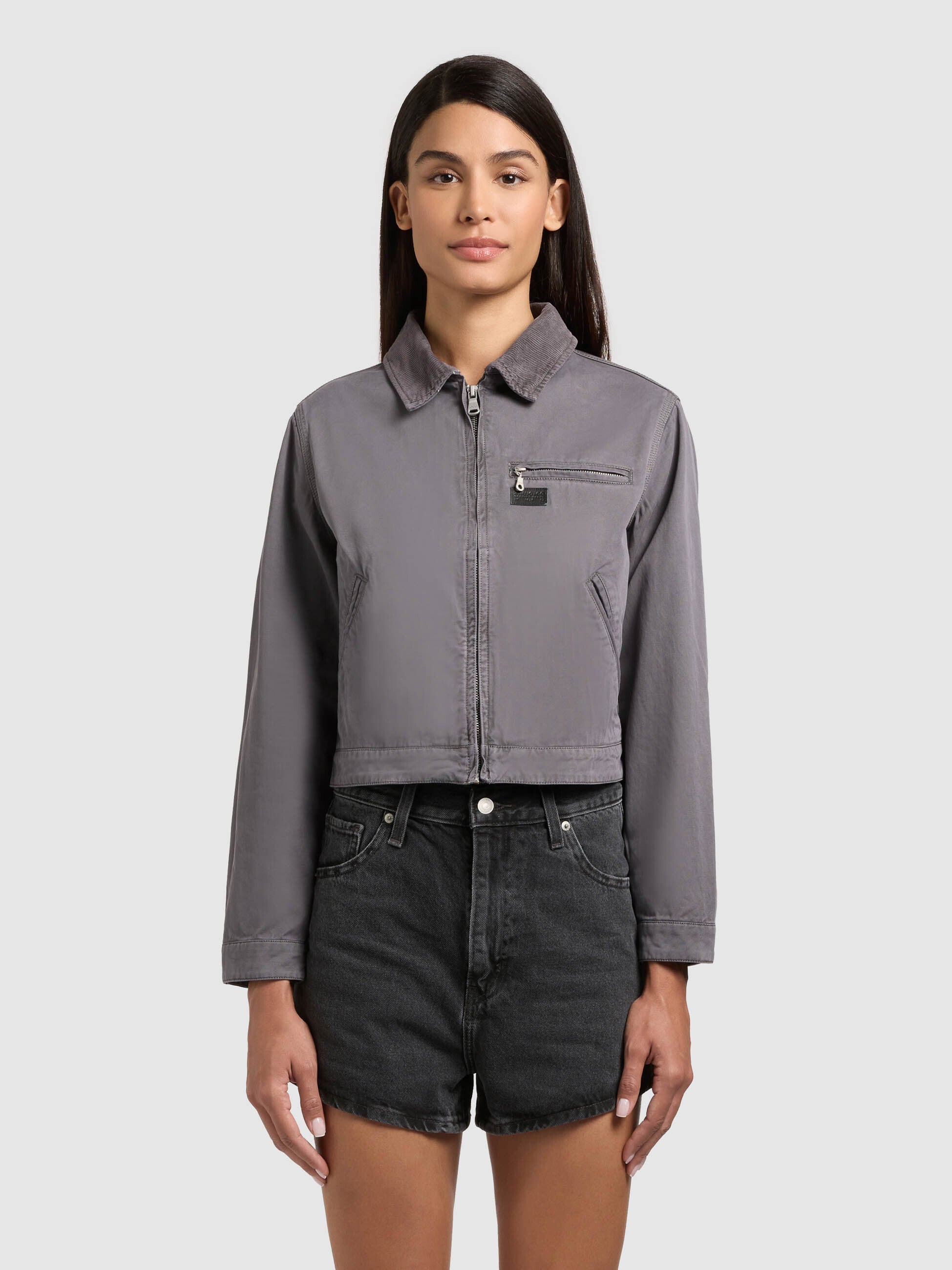 khujo-jacke-georgia-sea-grey-damen-blouson-sommerjacke-cropped image 4