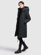 khujo-mantel-mikia-schwarz-knielanger-steppmantel-damen-regular-fit image 6