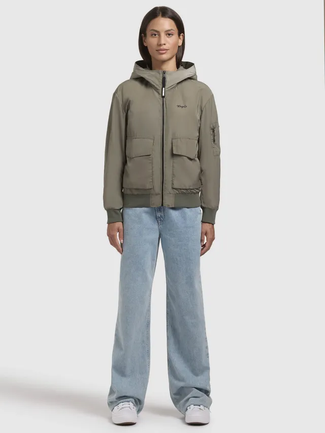khujo-jacke-anov-graugr-n-damen-blouson-bomberjacke image 1