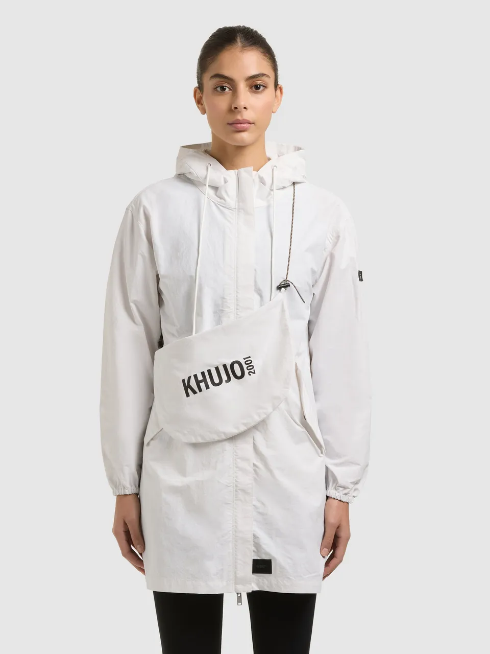 khujo-ameti-damen-jacke-with-bag-off-white-leichter-kurzmantel-mit-tasche image 1