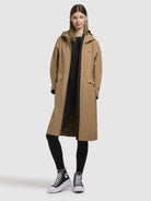 khujo-femke-damen-mantel-sand-regenmantel-slim-fit-mit-kapuze image 8