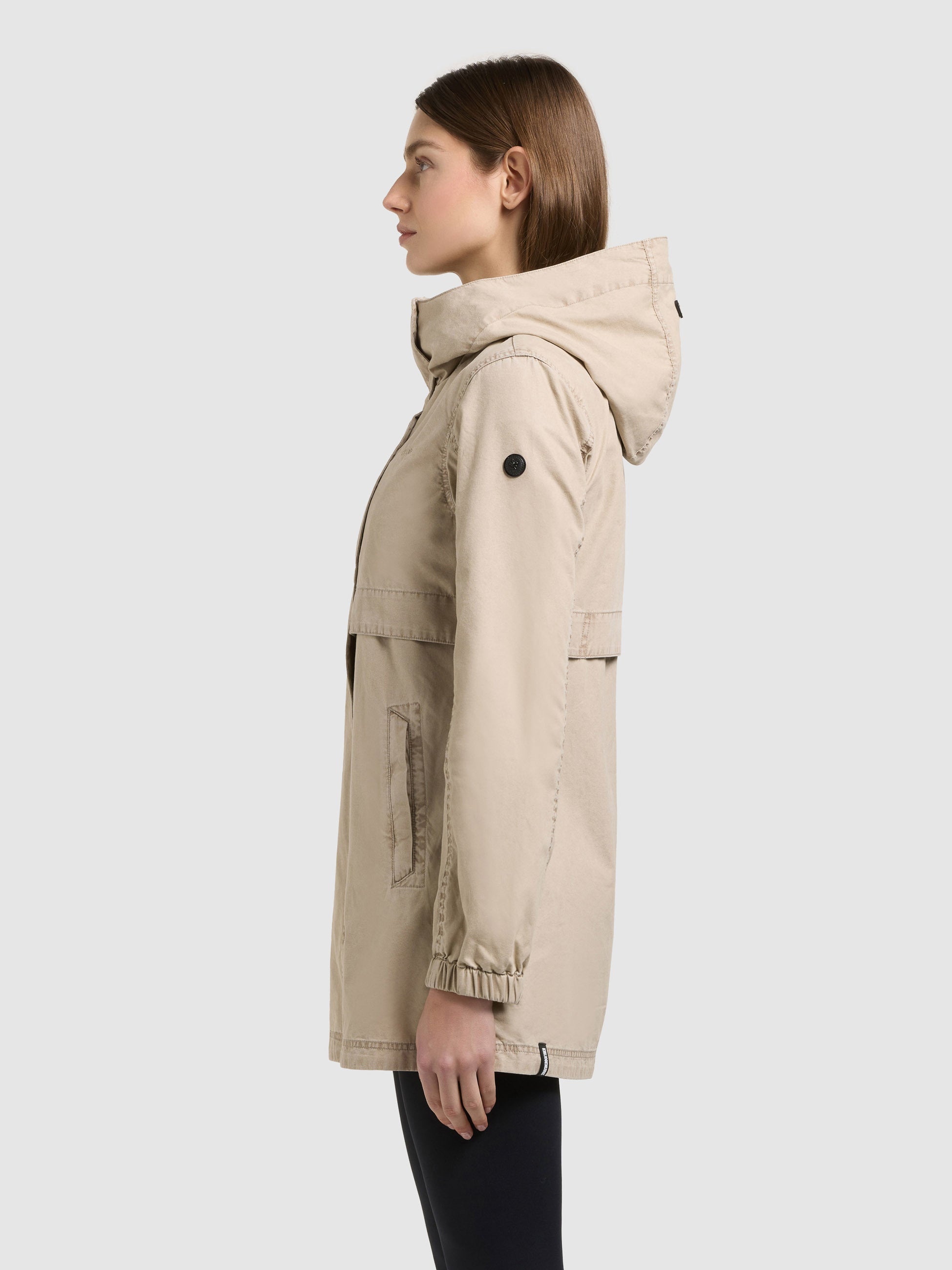 khujo-brava-damen-jacke-slim-fit-kapuzenjacke-moussy-beige image 5