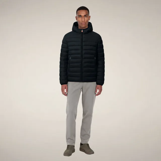save-the-duck-jeanluc-herrenjacke-mit-kapuze-5-way-system-gr-n-schwarz image 1