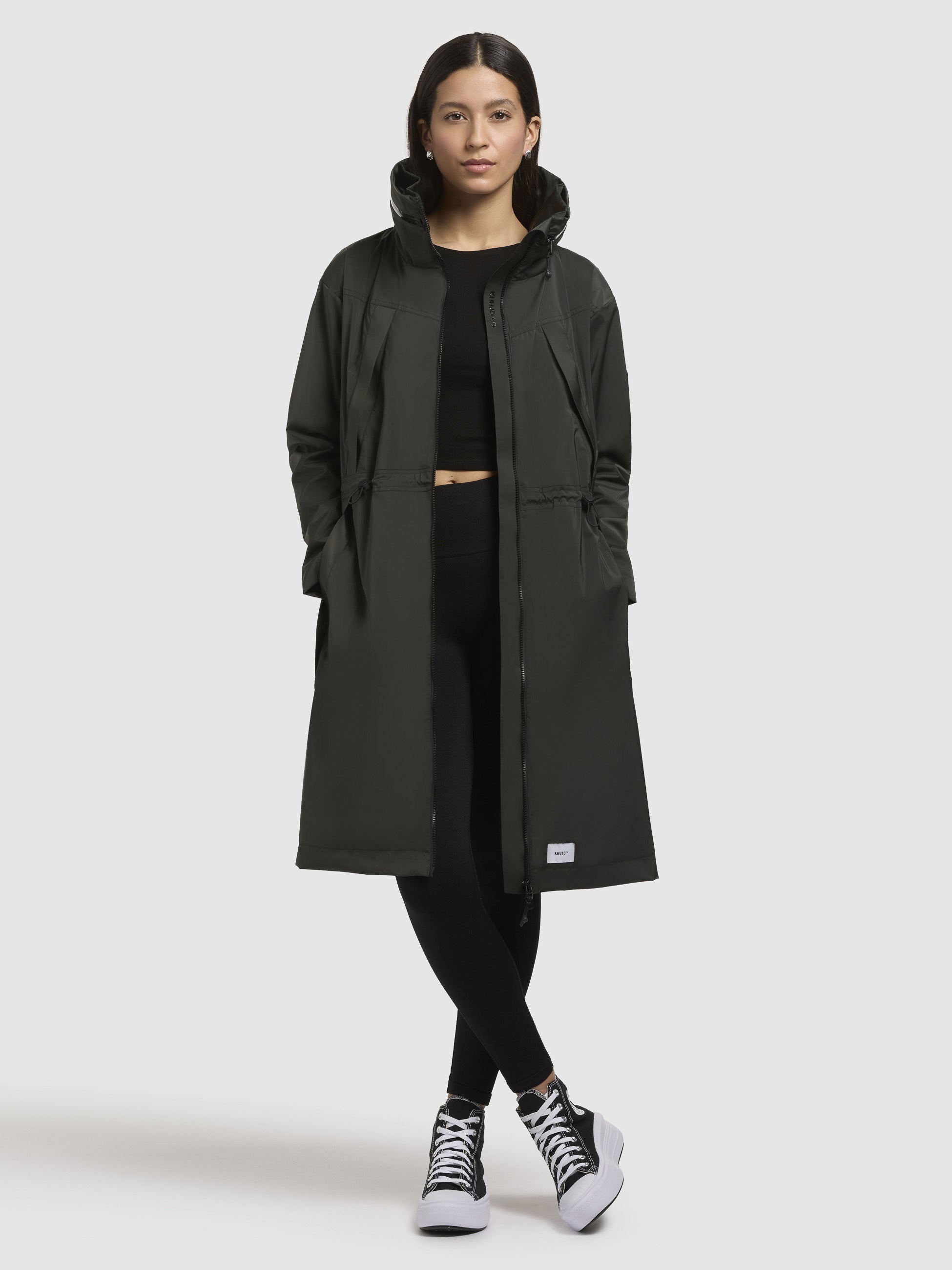 khujo-mantel-loulou-dunkelgr-n-kurzmantel-windbreaker-knielang-loose-fit image 2