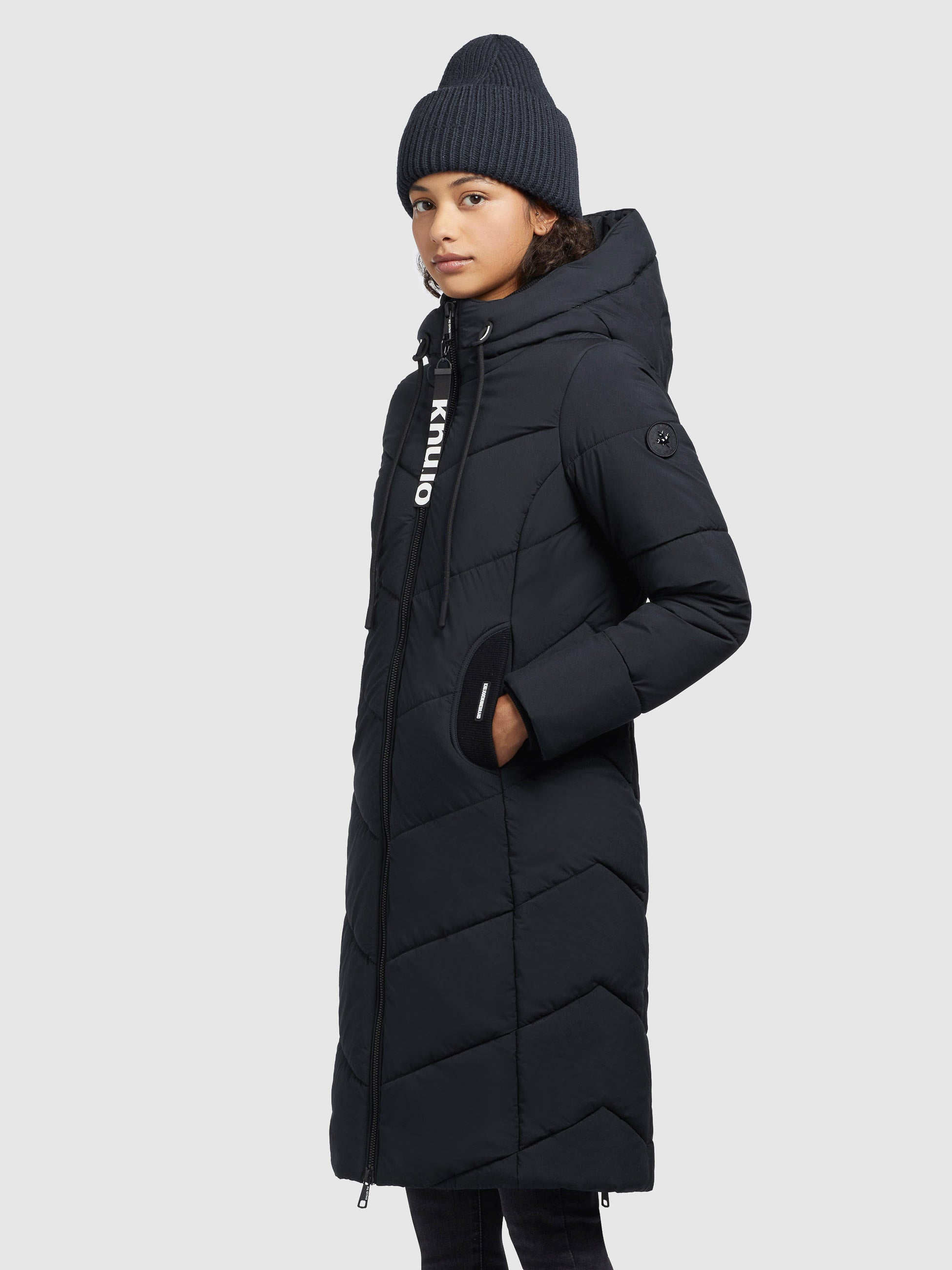 khujo-aribay4-light-damen-mantel-dunkelblau-lange-steppjacke image 5