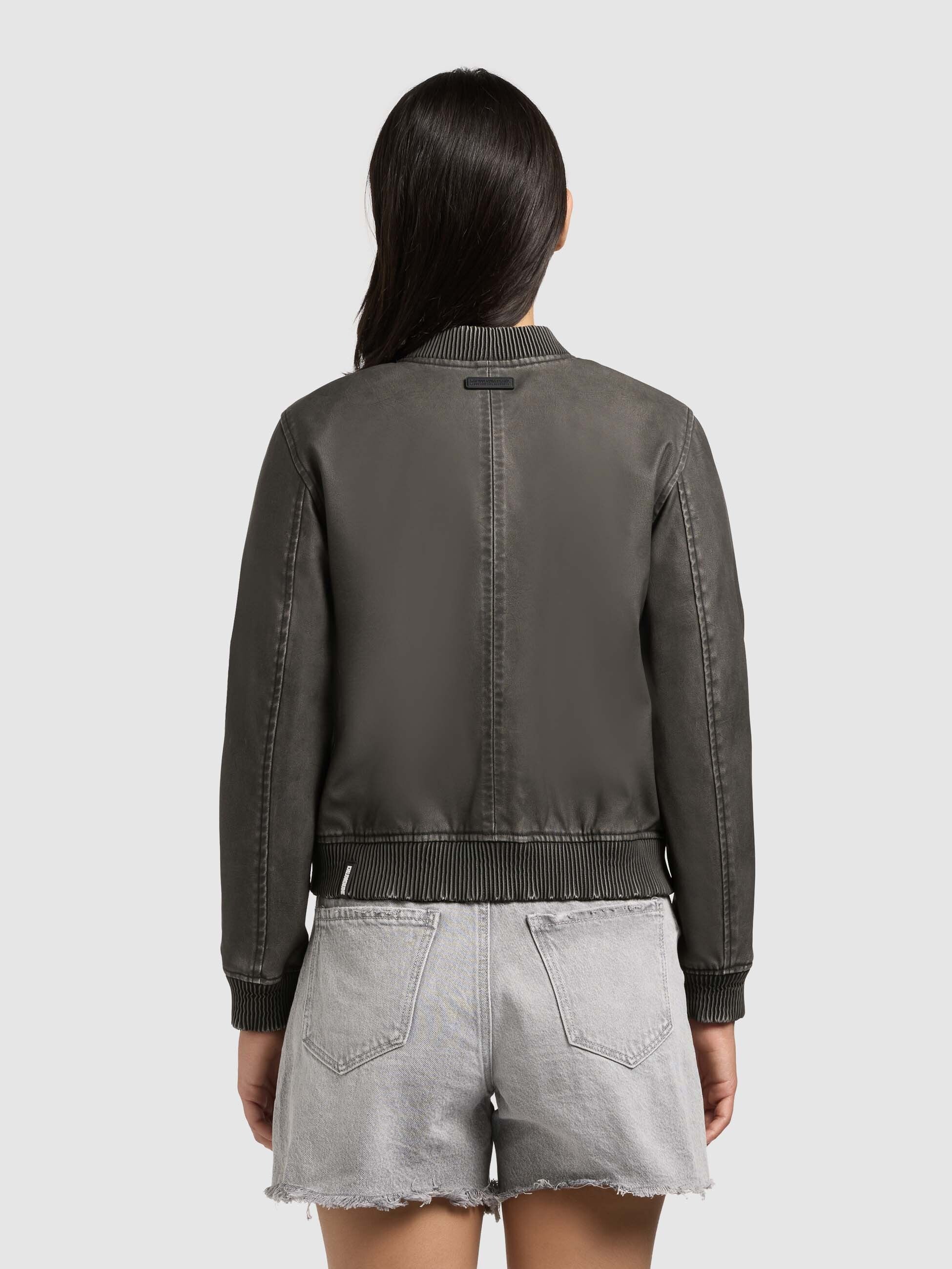 khujo-wendejacke-zeya-vintage-black-damen-blouson-aus-kunstleder image 3