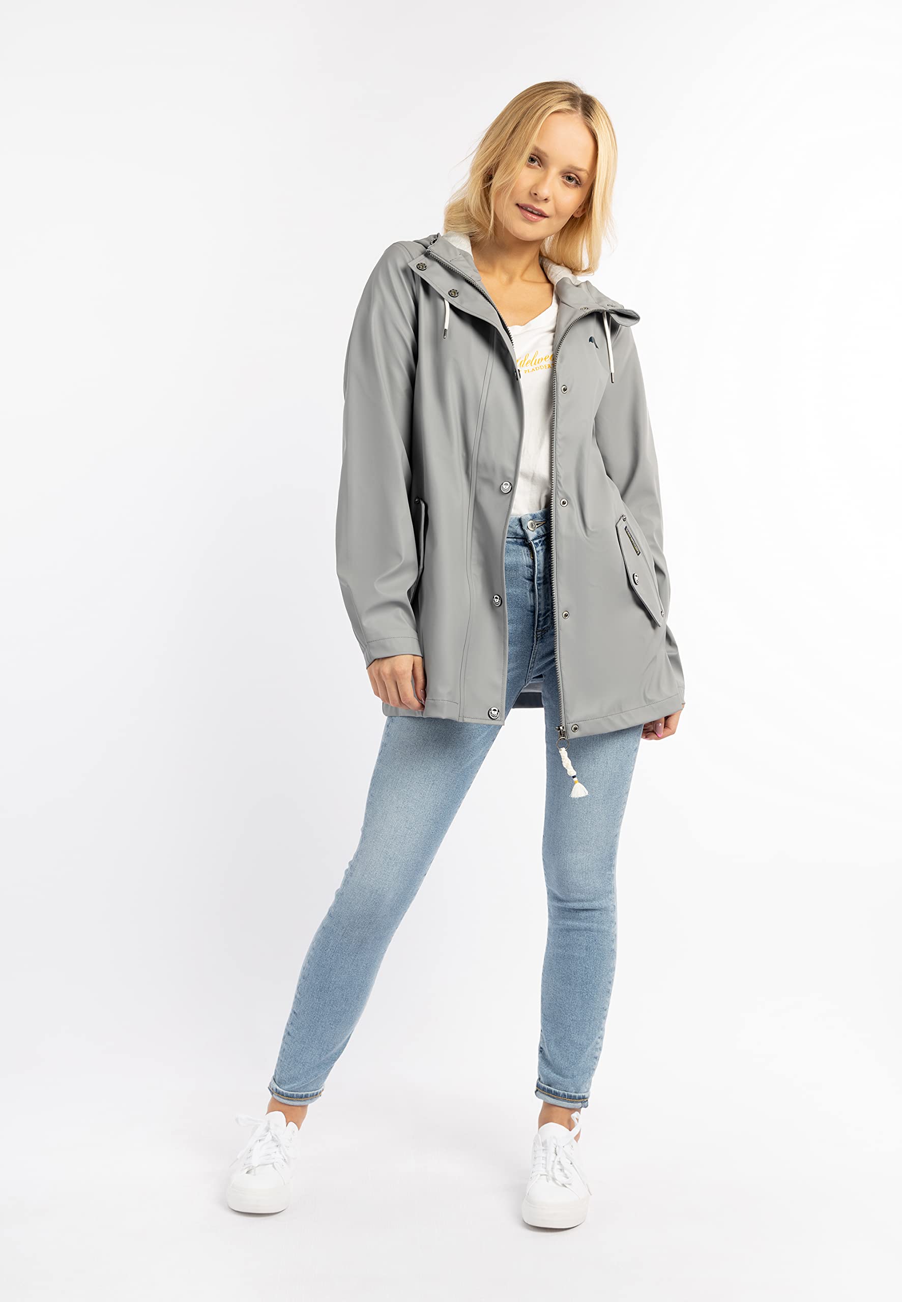 schmuddelwedda-damen-regenjacke-mit-druckknopfleiste-und-hohem-kragen image 4