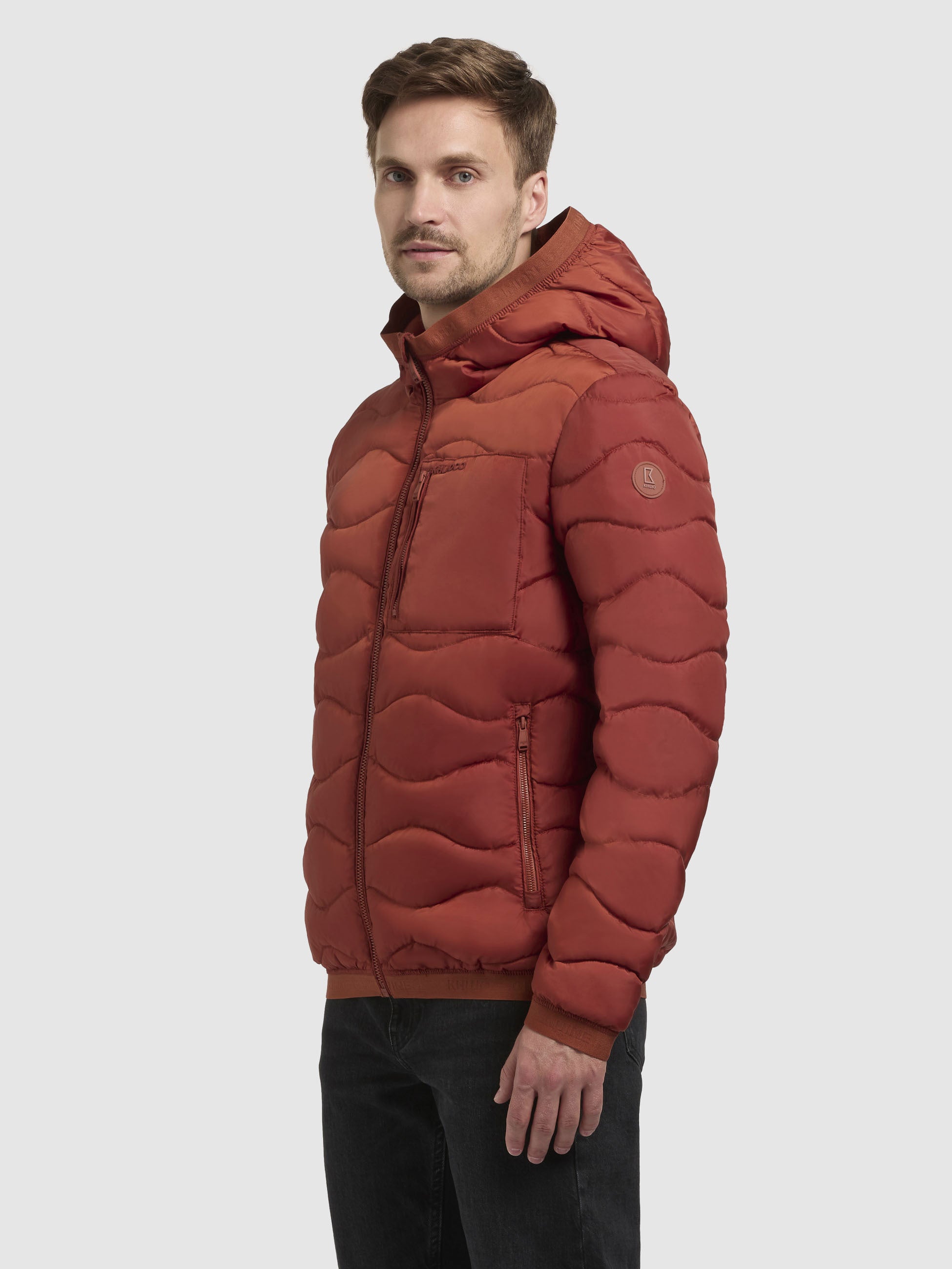 khujo-jacke-omer-rotbraun-steppjacke-h-ftlang-gesteppt-mit-kapuze image 5