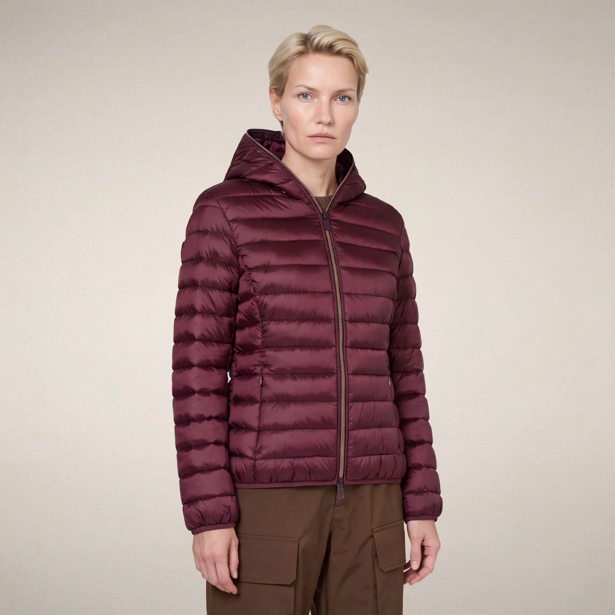 save-the-duck-alexis-damen-daunenjacke-mit-kapuze-bordeaux image 5