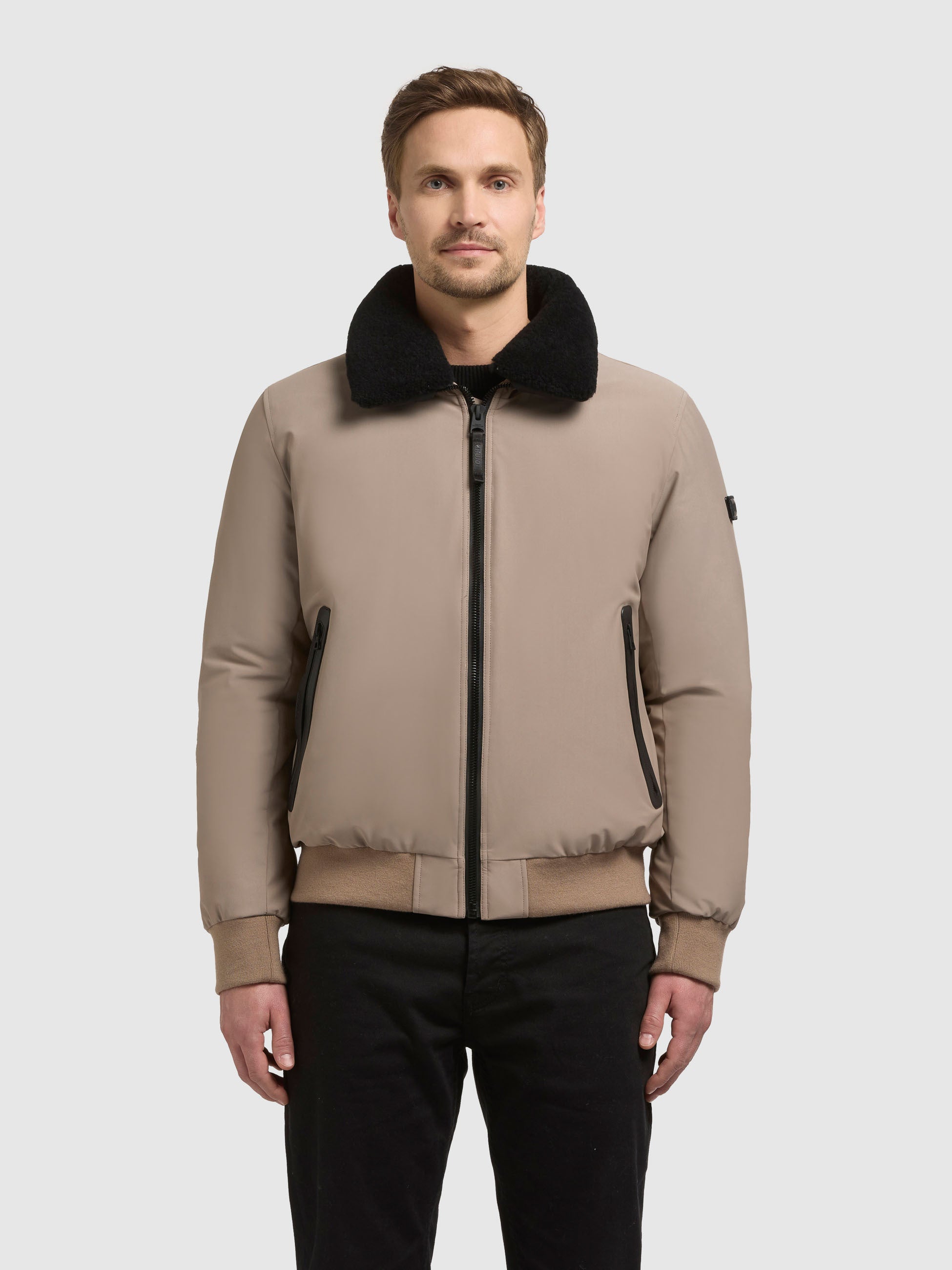 khujo-jacke-ginster-greige-blouson-fliegerjacke-damen image 4