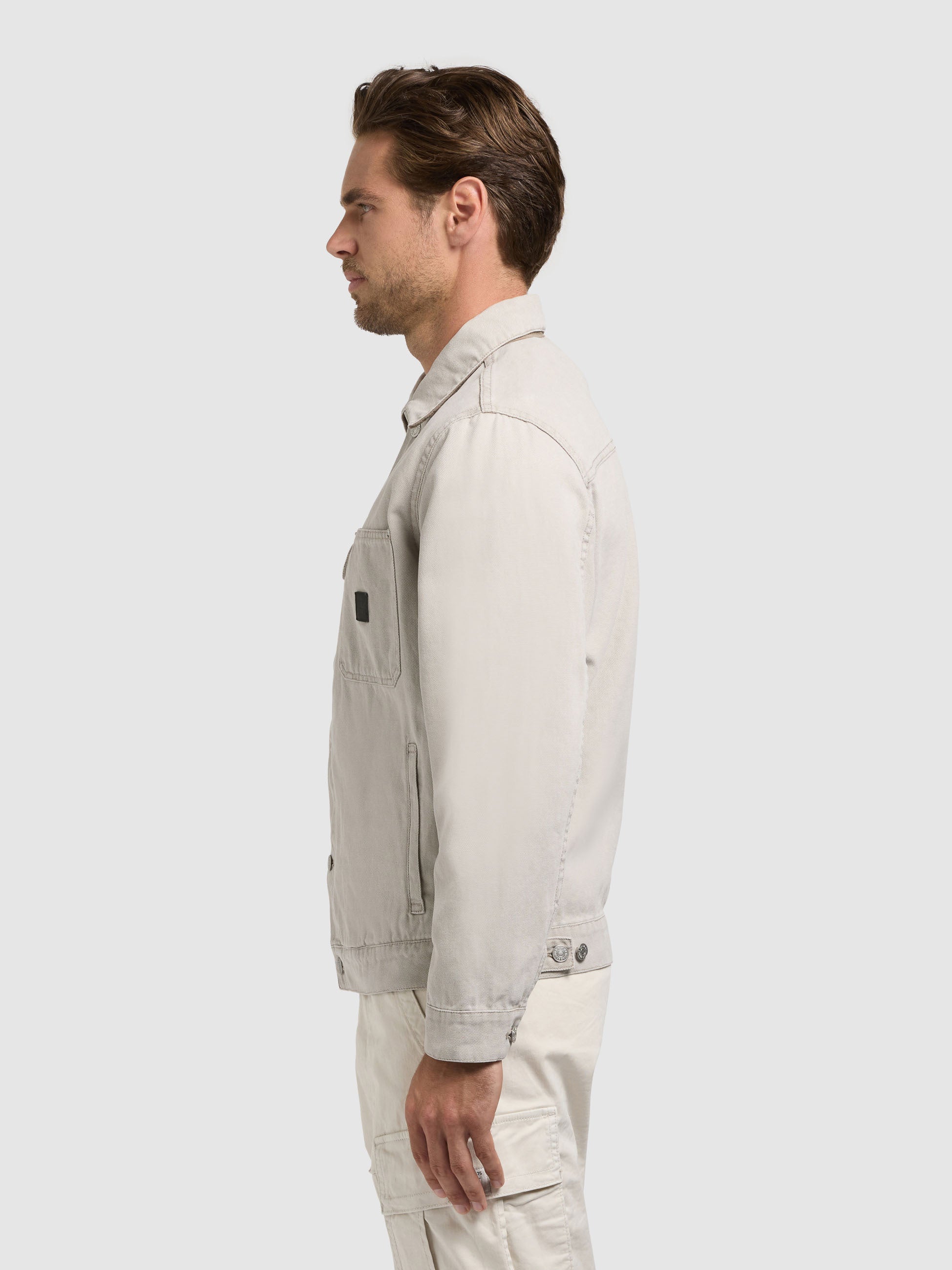 khujo-ronny-canvas-jacke-greige-workwear-damen image 5
