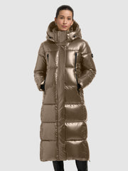 khujo-coat-rubina-shiny-kane-brown-wasserabweisender-glanz-steppmantel image 8