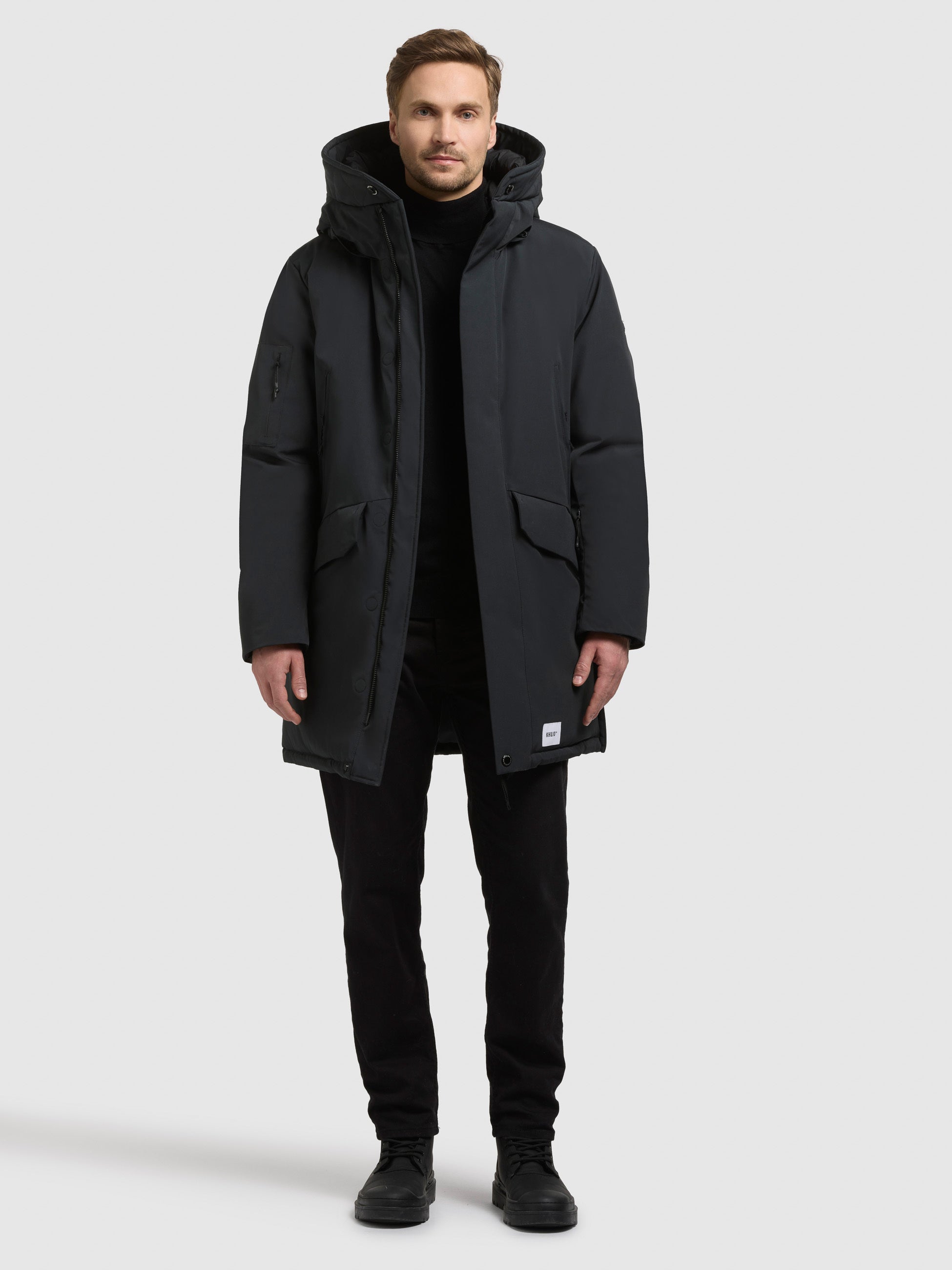 khujo-mantel-dachs-obrage-grey-kurzmantel-parka-mit-kapuze image 2