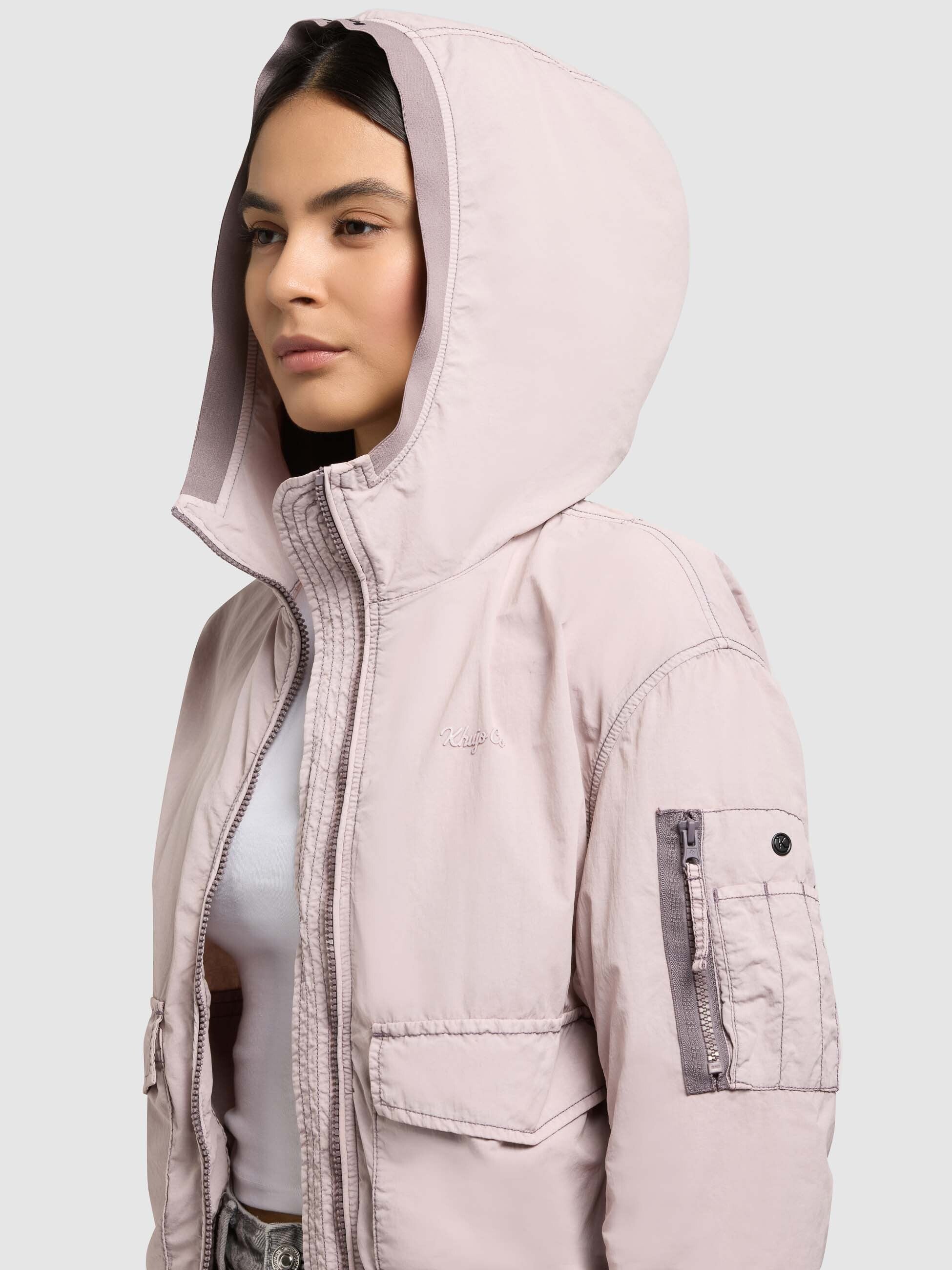 khujo-vona-raindrops-damen-bomberjacke-lilac-ungef-ttert image 7