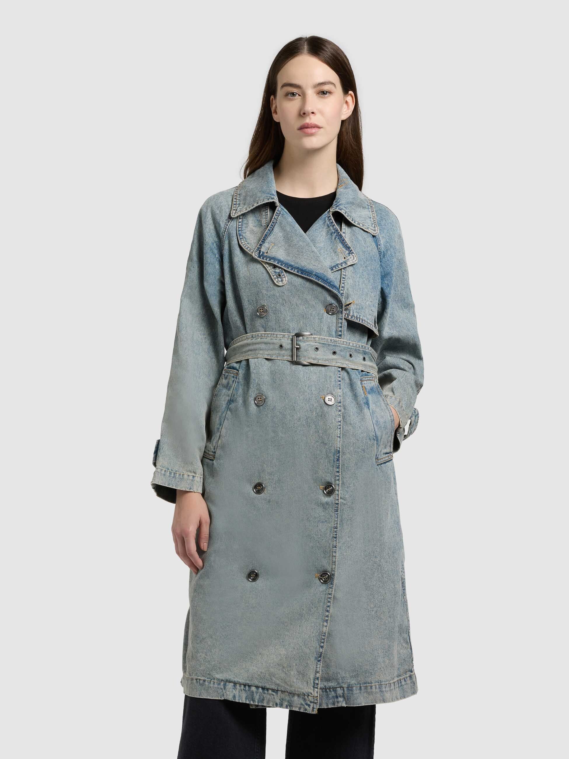 khujo-mantel-enza-damen-jeans-trench-blue-acid image 4