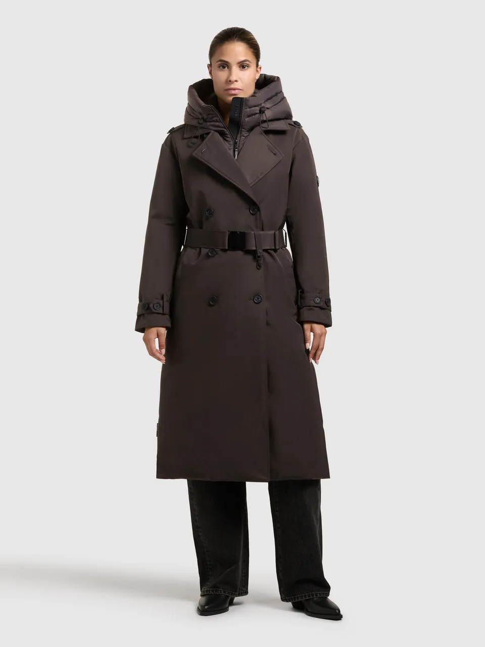 khujo-mantel-elena2-damen-wintermantel-moody-plum-knielang image 1