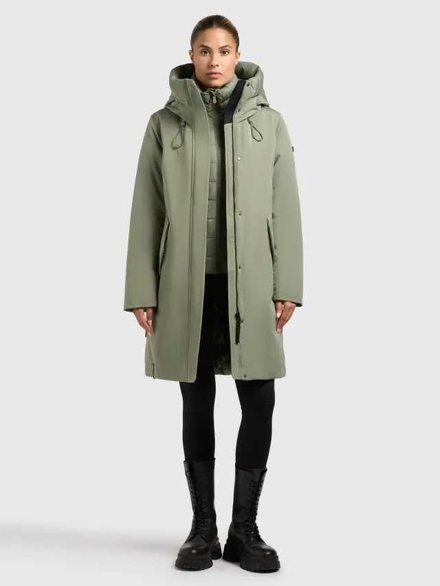 khujo-mantel-wedelia-with-inner-jacket-muted-green image 1