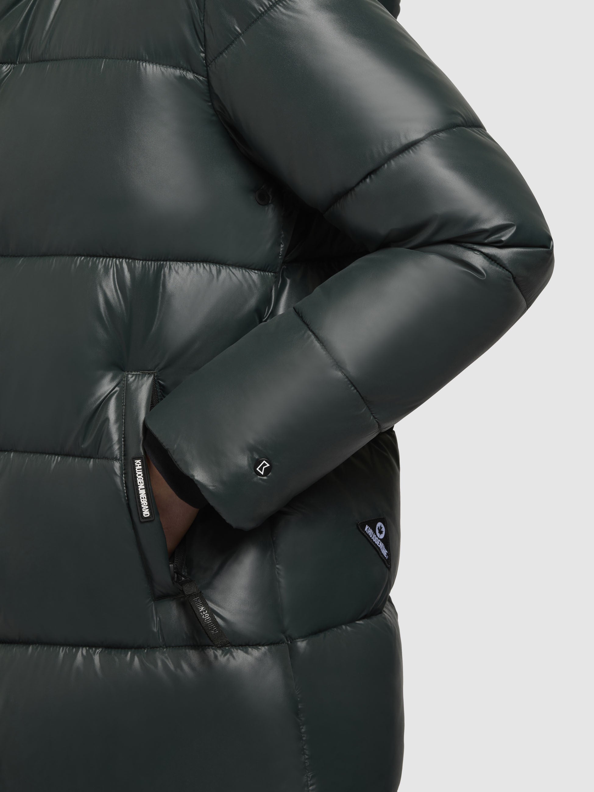khujo-word3-satin-damen-steppjacke-dunkelgr-n image 8