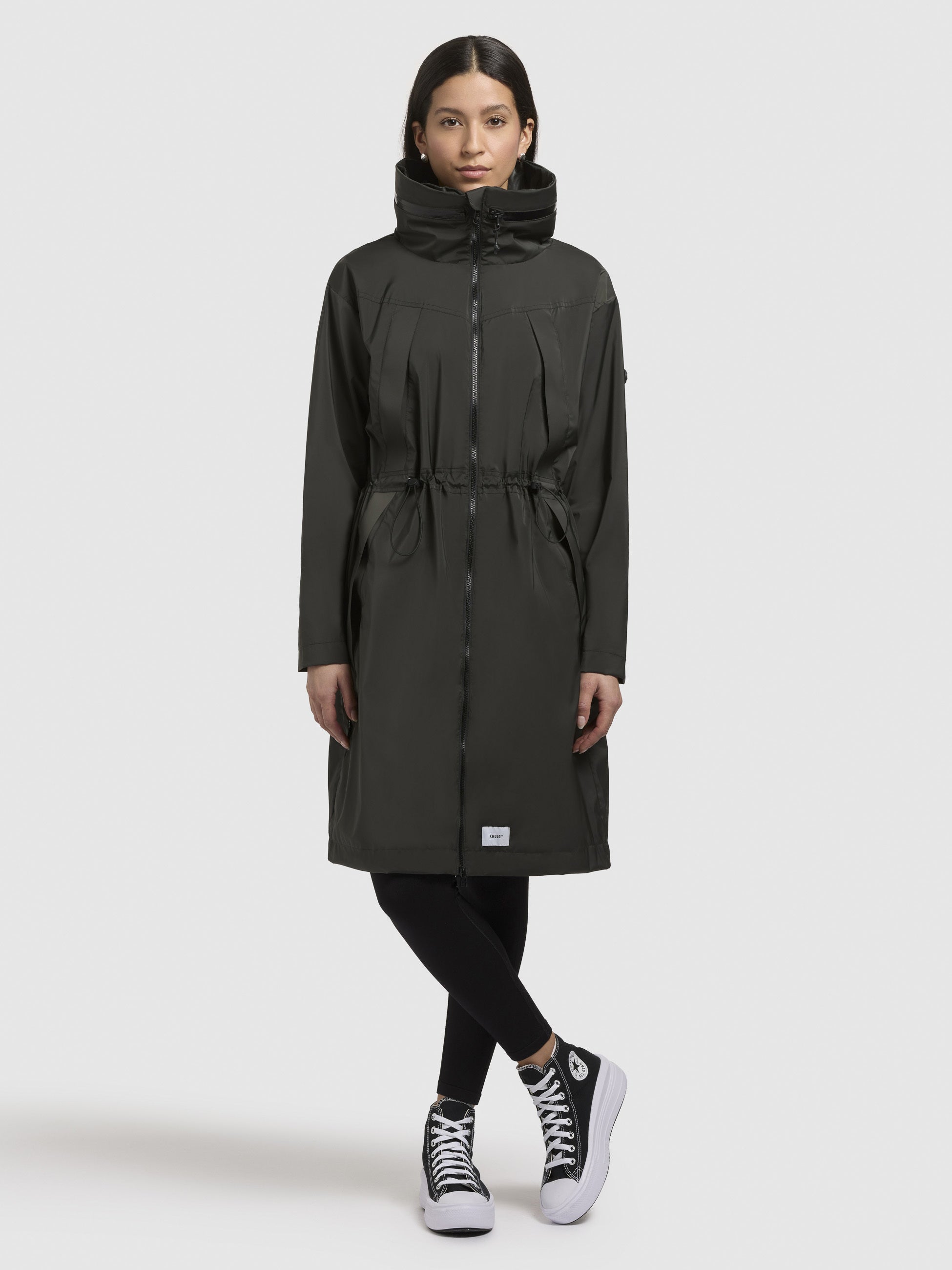 khujo-mantel-loulou-dunkelgr-n-kurzmantel-windbreaker-knielang-loose-fit image 1