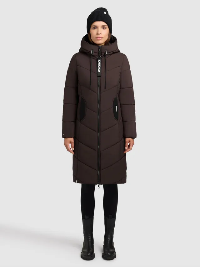 khujo-coat-aribay-light-moody-plum-damen-steppmantel-mit-strick image 1