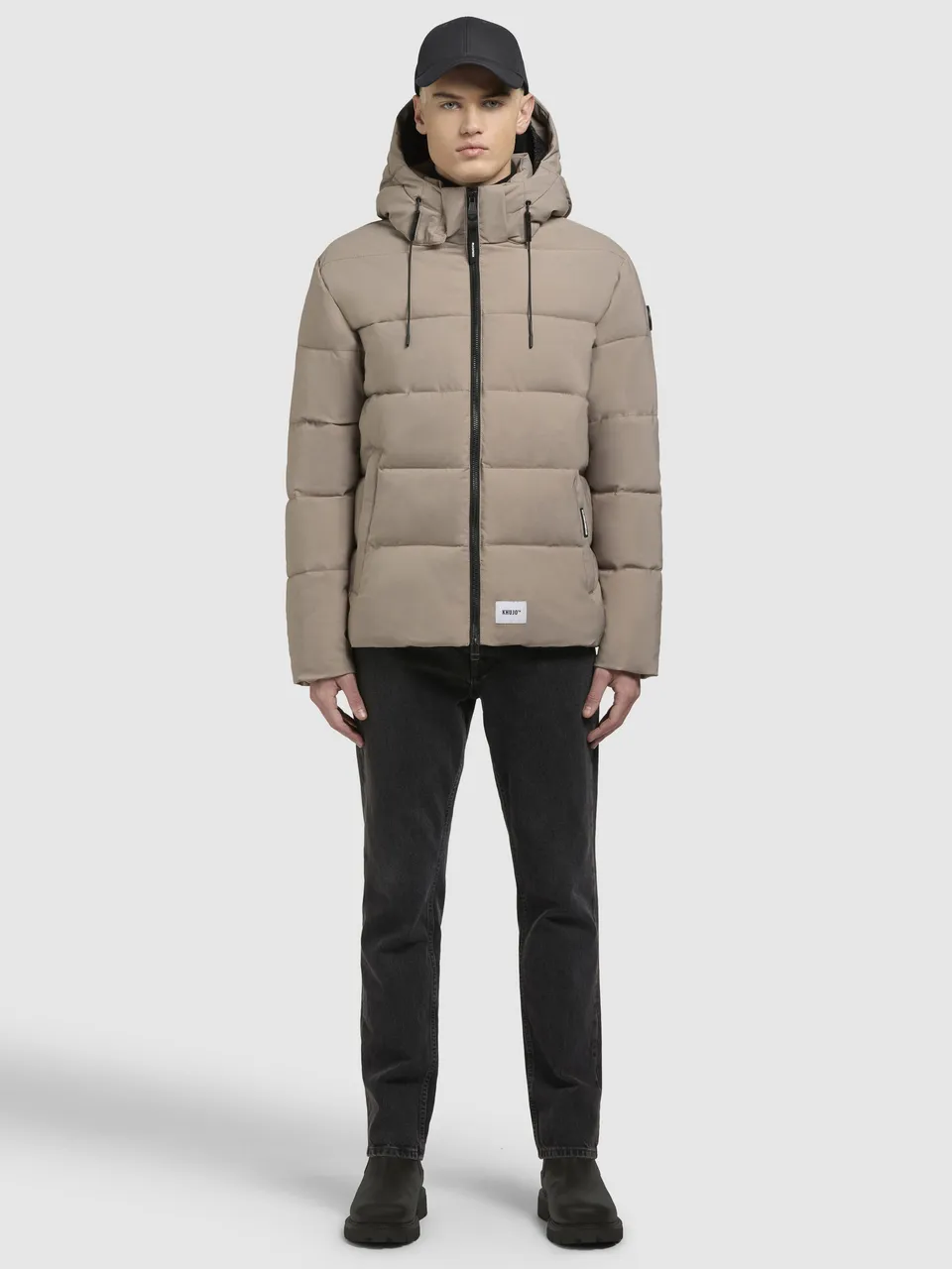 khujo-loga2-steppjacke-graubeige-damen-winterjacke-h-ftlang-mit-abnehmbarer-kapu image 1