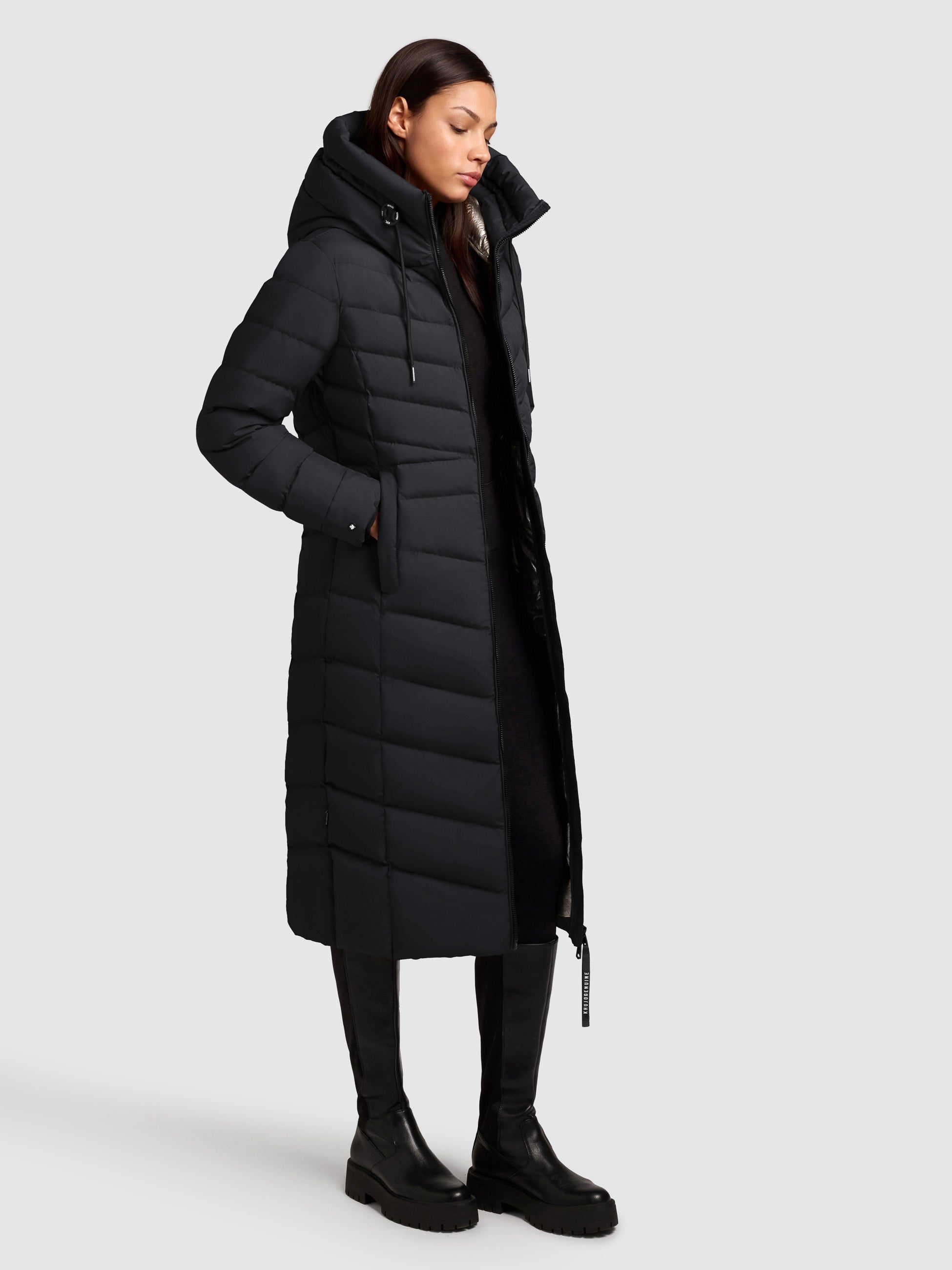 khujo-ingram4-black-steppmantel-damen-knielang-mit-kapuze image 6