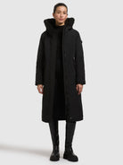 khujo-mantel-agneta2-black-leicht-wattierter-damen-wintermantel image 2