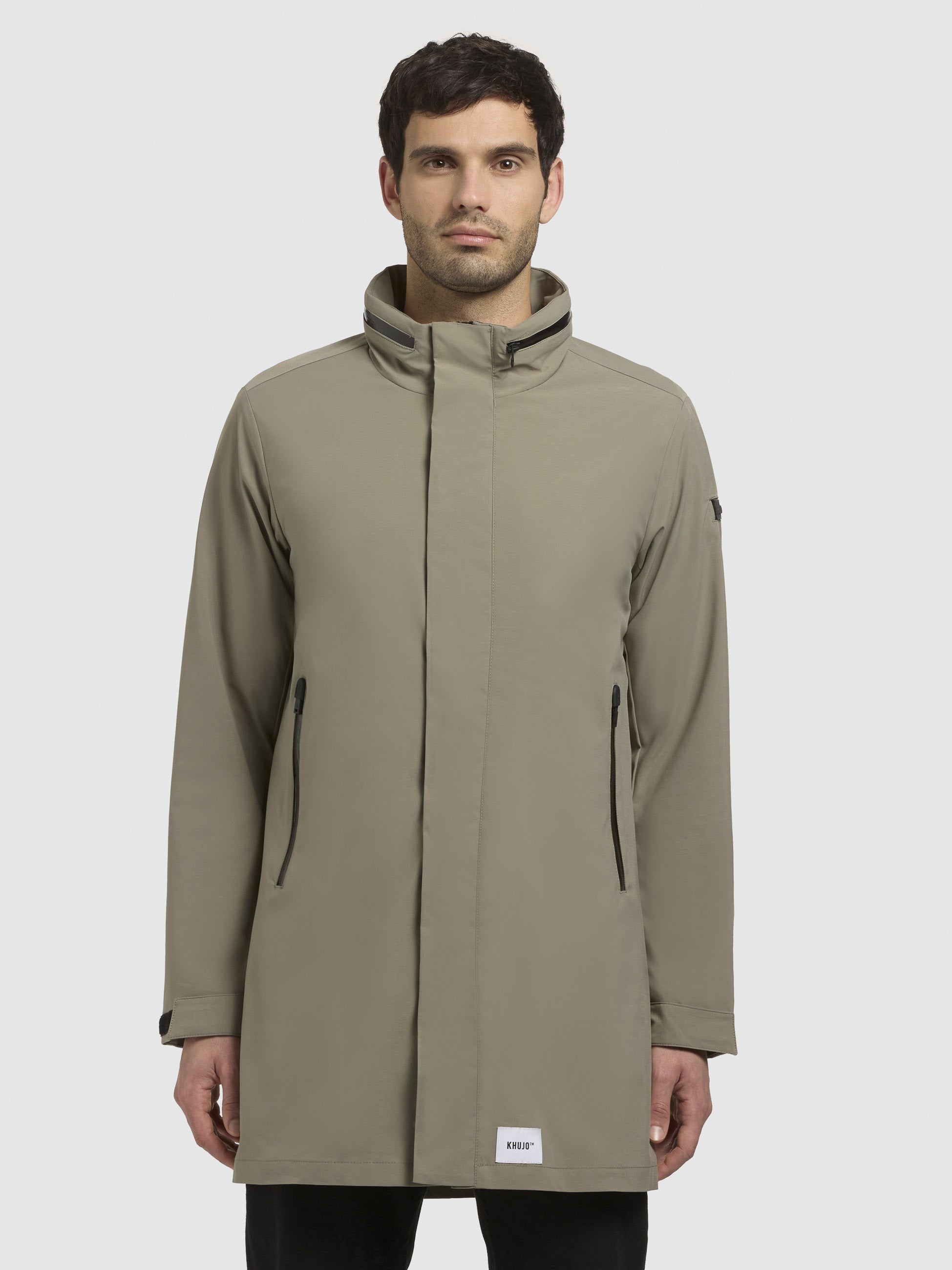 khujo-yimm-kurzmantel-graugr-n-sommerparka-regular-fit-mit-verstaubarer-kapuze image 4