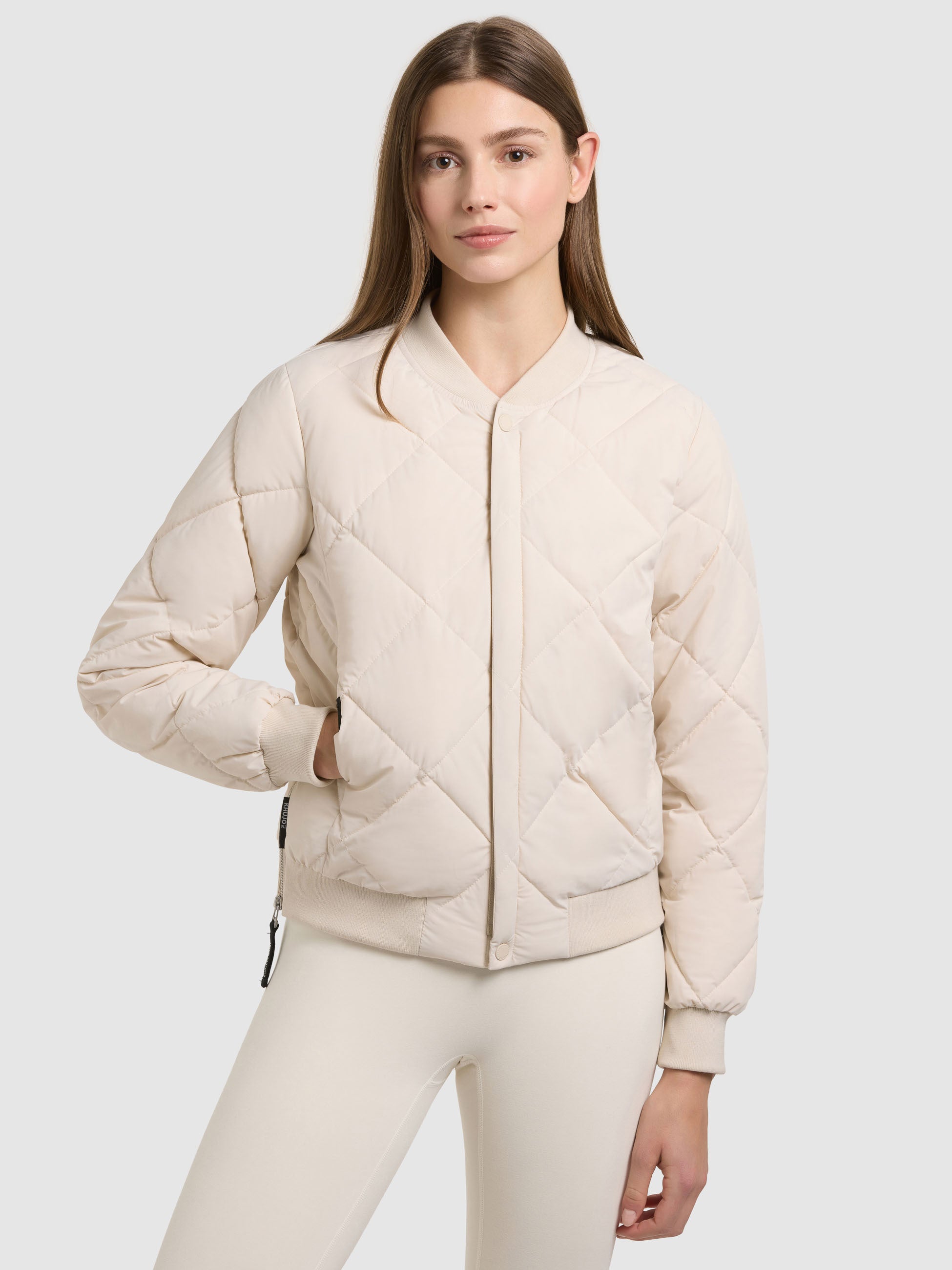 khujo-jacke-ange2-oat-white-bomber-steppjacke-kurz-regular-fit image 7