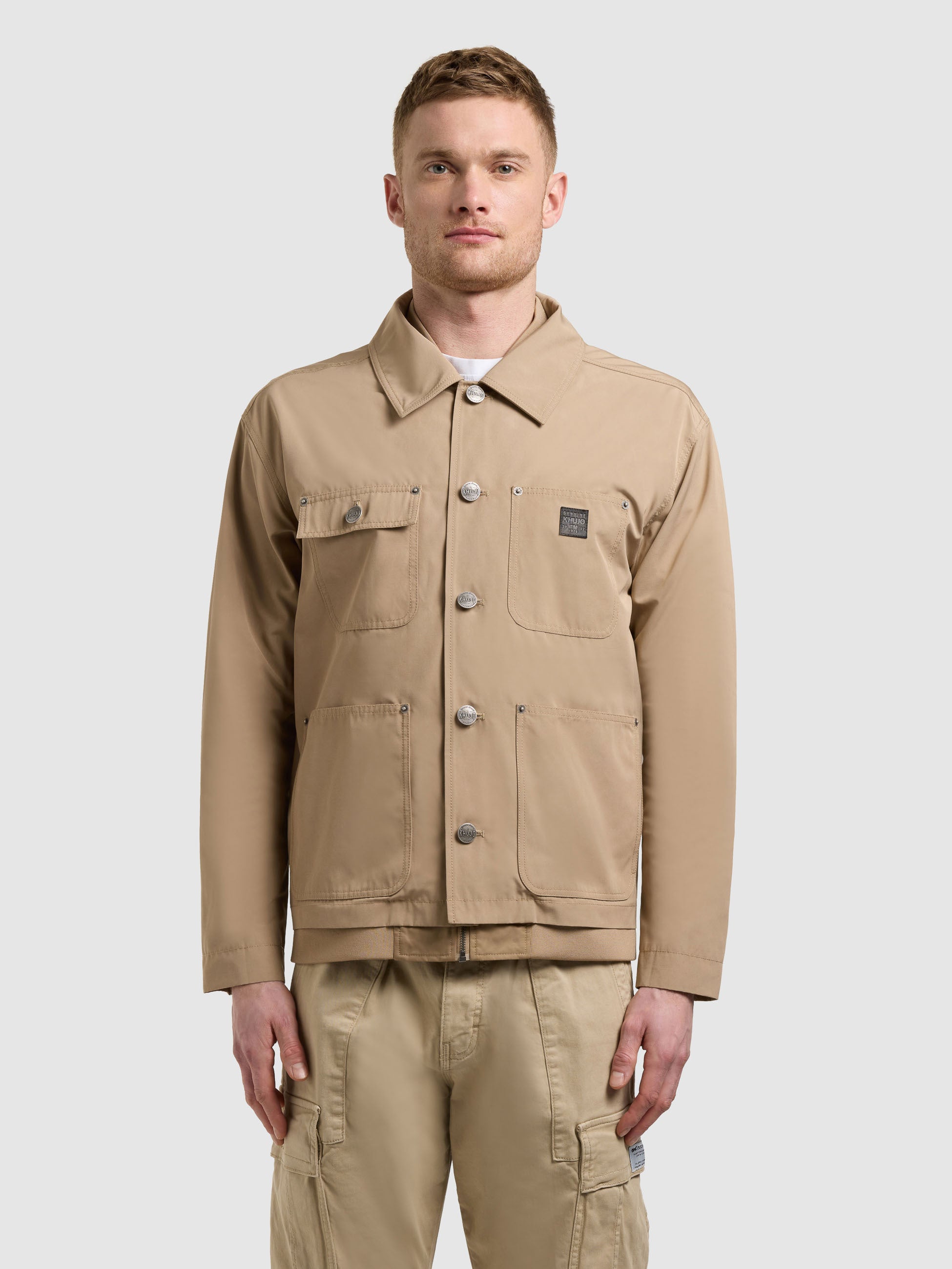 khujo-raise-light-camel-fieldjacket-cargojacke-regular-fit image 4