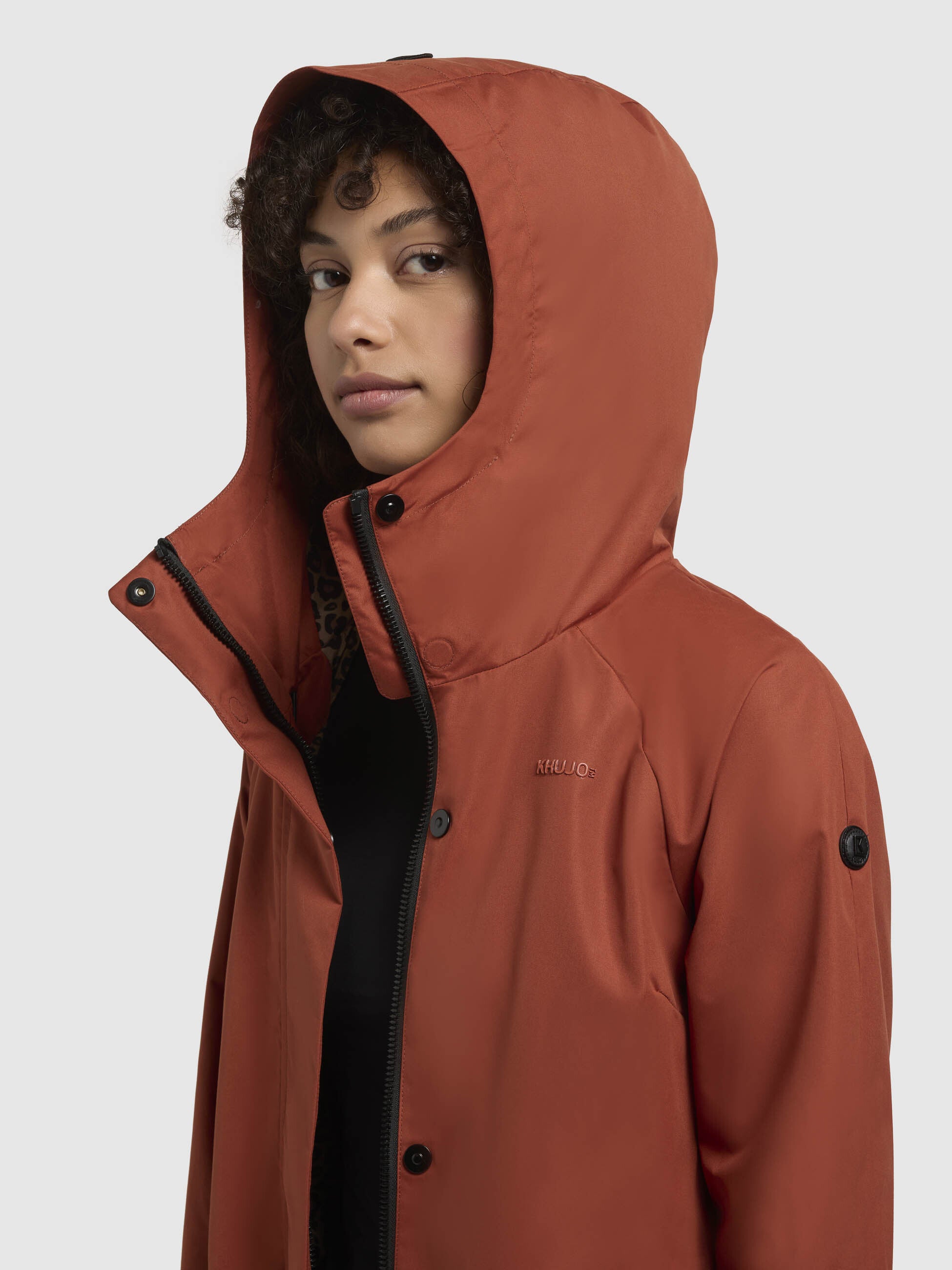khujo-mantel-yeal-rotbraun-kurzmantel-im-slim-fit-mit-leo-futter-und-kapuze image 7