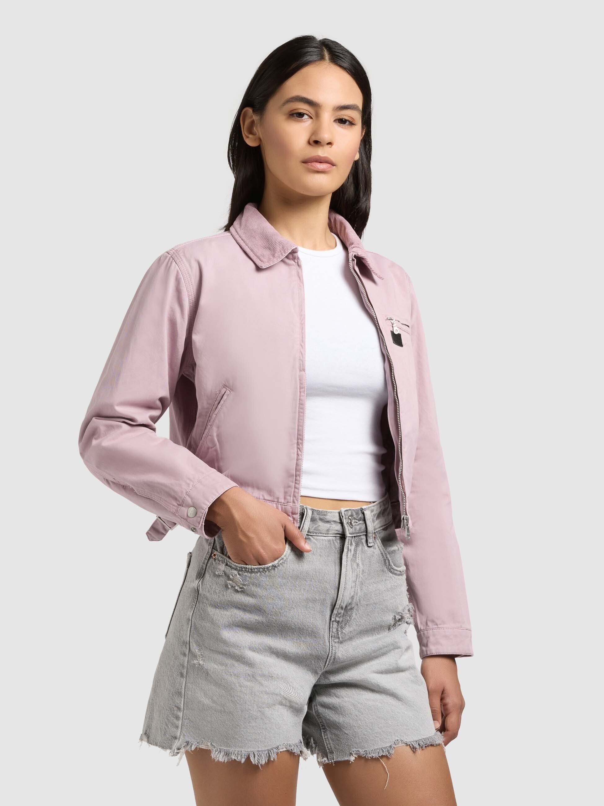khujo-jacke-georgia-violet-cropped-sommerjacke-damen image 4
