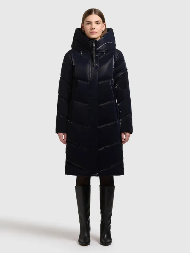 khujo-coat-jange2-shiny-midnight-blue-damen-wintermantel image 1