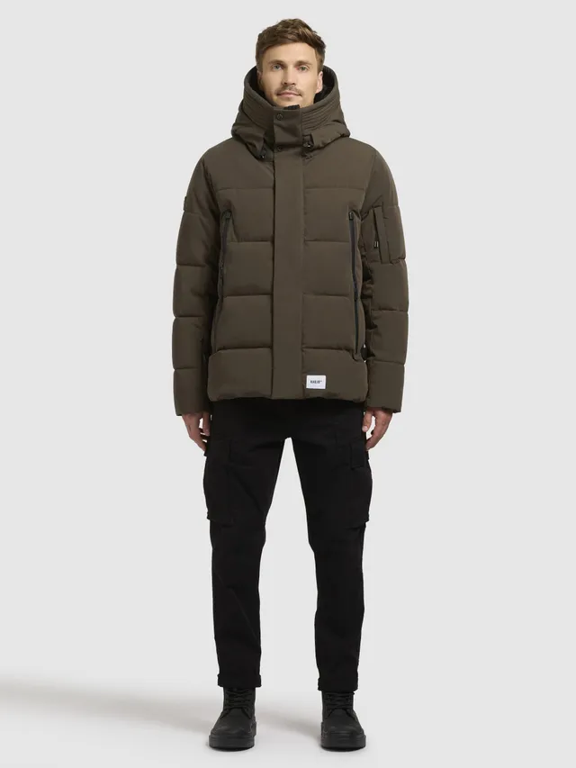 khujo-steppjacke-tato-khaki-h-ftlang-mit-kapuze image 1