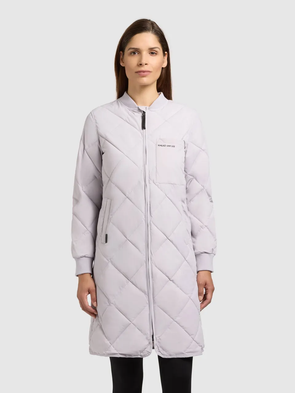 khujo-mantel-ymal2-raindrops-lilac-regular-fit-stepp-kurzmantel image 1