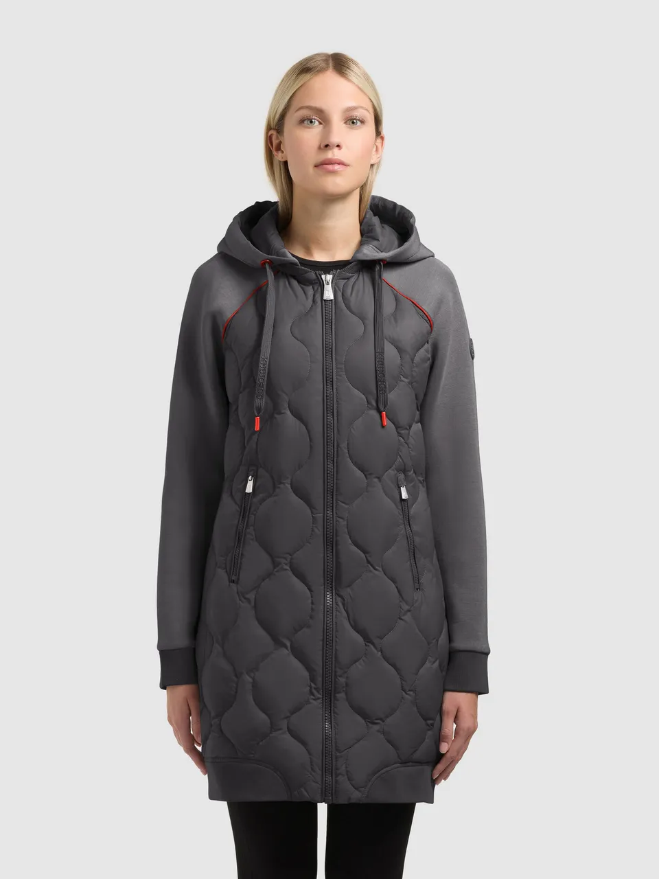 khujo-mantel-nora-slate-grey-steppmantel-damen-wasserabweisend image 1